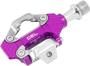 Wolf Tooth Pedals Wolf Tooth DEL Gravel Race Clipless Pedals - Single Sided Clipless Alloy 9/16" Ultraviolet Purple Pair Shimano SPD