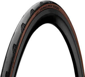 Continental Tires Continental Grand Prix 5000 Tire - 700 x 25 Clincher Folding BLK/Transparent BLKChili Vectran Breaker LazerGrip ACT