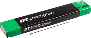 DT Swiss Spokes DT Swiss Champion Spoke: 2.0mm 185mm J-bend Black Box of 100