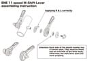 Ene Ciclo Shifter Flat Bar- Pair Ene Ciclo Down Tube Shifters (11-speed + 8/9/10 speed)