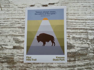 Kin Folk Created Stickers Flint Hills Buffalo Sticker