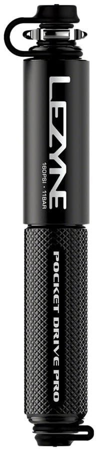 Lezyne Frame Pump Lezyne Pocket Drive Pro Mini Pump - Aluminium 160psi Presta/Schrader With Mount BLK