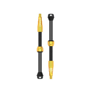Lezyne Tubeless Valves Lezyne CNC TLR Tubeless Valve Pro 80mm Gold Pair
