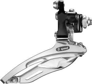microSHIFT Front Derailleurs and Parts microSHIFT R538 Front Derailleur - 8-Speed Triple 52/42/30t Braze On Shimano Compatible BLK