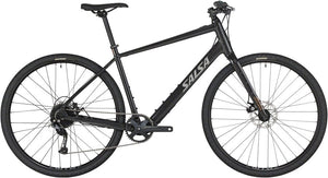 Salsa All-Road Ebike X-Small Salsa Confluence Flat Bar Altus 1x9 Ebike - 700c, Aluminum, Black