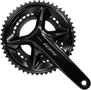Shimano Cranksets and Arms 170Mm / 52/36T Shimano 105 FC-R7100 Crankset - 12-Speed, 110 Asymmetric BCD Hollowtech II Spindle Interface, Black