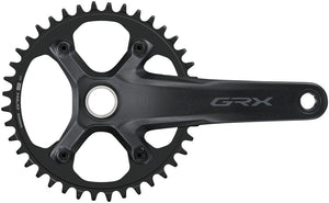 Shimano Cranksets and Arms 40T / 170Mm Shimano GRX FC-RX610-1 Crankset - 12 Speed Hollowtech II Spindle Interface BLK
