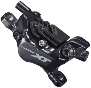Shimano Disc Brake Calipers Shimano XT BR-M8120 Disc Brake Caliper - 4-Piston Post-Mount  Metal Pads Fins BLK