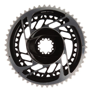 SRAM Chainrings SRAM Red AXS 2x Chainring Teeth: 37/50 Speed: 12 BCD: Direct Mount Pair Aluminum Grey