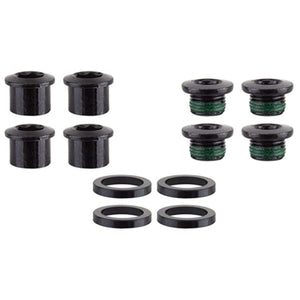 SRAM Nuts & Bolts SRAM 5/6 Dual-Hex Chainring Bolt Set 8pc Steel Black