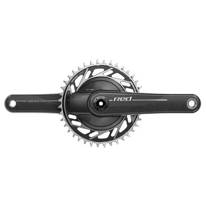 SRAM Power Meter Cranksets SRAM Red AXS 1x XPLR Power Meter E1 Power Meter Crankset Speed: 12/13 Spindle: 28.99mm BCD: Thread Mount 40 DUB 160mm Black Road Disc