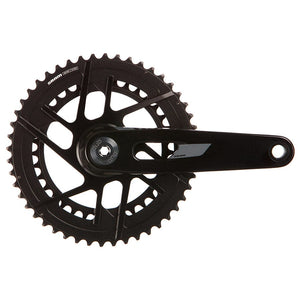 SRAM Power Meter Cranksets SRAM Rival 2x Powermeter E1 Power Meter Crankset Speed: 12 Spindle: 28.99mm BCD: Direct Mount SRAM 8 Bolt 48/35 DUB 160mm Black Road