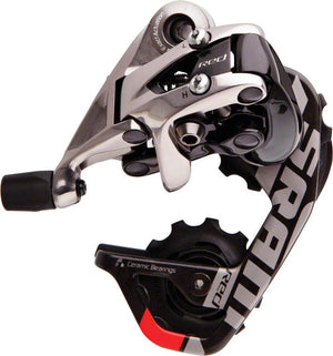 SRAM Rear Derailleurs Short Cage SRAM Red WiFli Rear Derailleur - 10 Speed, Black/Silver
