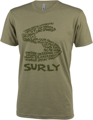 Surly Shirts Surly Steel Consortium Men's T-Shirt - Light Olive Small