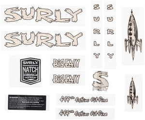 Surly Sticker/Decal Surly Big Easy Frame Decal Set - Tan