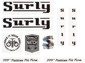 Surly Sticker/Decal Surly Pacer Decal Set - Black
