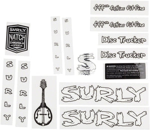 Surly Sticker/Decal White Surly Disc Trucker Decal Set