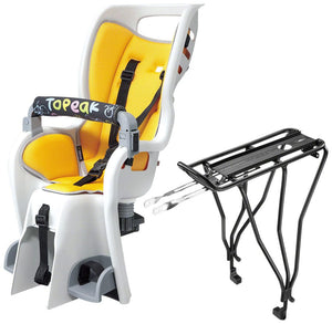 Topeak Child Carrier Topeak Baby Seat II Child Seat With Disc Compatible Rear Rack - Fits 26" MTX 2.0 Gray/YLW