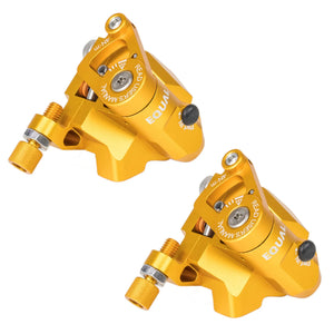 Velo Orange Road Hydraulic Disc Brakes Gold Growtac Equal Brakes, Flat Mount