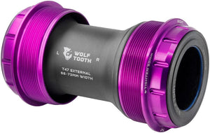 Wolf Tooth Bottom Brackets Wolf Tooth T47 External Bottom Bracket - T47 External 68/73mm For SRAM DUB Spindle Ultraviolet Purple