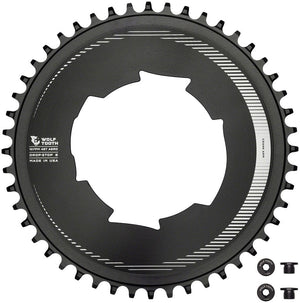 Wolf Tooth Chainrings Wolf Tooth Aero 107 BCD Chainring - 48t Optimized SRAM Eagle Flaptop Chains Drop-Stop B BLK