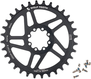 Wolf Tooth Chainrings Wolf Tooth Direct Mount Chainring - 32t SRAM Direct Mount Drop-Stop B For SRAM 8-Bolt Cranksets 0mm Offset BLK