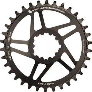 Wolf Tooth Chainrings Wolf Tooth Direct Mount Chainring - 34t SRAM Direct Mount Drop-Stop A For SRAM 3-Bolt Cranksets 6mm Offset BLK