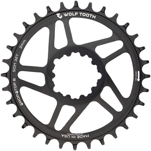 Wolf Tooth Chainrings Wolf Tooth Direct Mount Chainring - 34t SRAM Direct Mount Drop-Stop B For SRAM 3-Bolt Boost Cranks 3mm Offset BLK