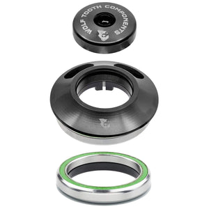 Wolf Tooth Headsets Wolf Tooth Components Semi-Internal IS52 Premium Upper& Lower Headset Black