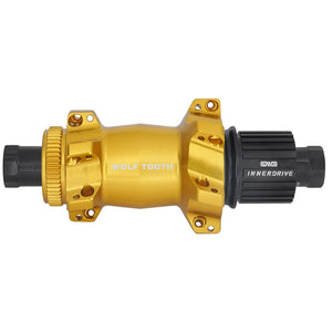 Wolf Tooth Hubs Wolf Tooth Road/Gravel Rear Hub - 12 x 142mm Center-Lock Microspline Innerdrive Ratchet 40 Gold Straight Pull 24H