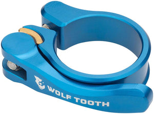 Wolf Tooth Seatpost Parts and Accessories Wolf Tooth Components Quick Release Seatpost Clamp - 34.9mm QR Blue