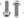 Wolf Tooth Water Bottle Cage Parts Silver Wolf Tooth Water Bottle Cage Bolts - Set/4 Aluminum